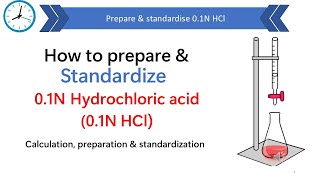 How to prepare and standardize 01 N HCL  Standardization of 01N hydrochloric acid [upl. by Born]