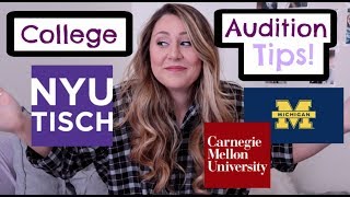 Musical Theatre College Audition Tips  College Life NYU [upl. by Nerag19]