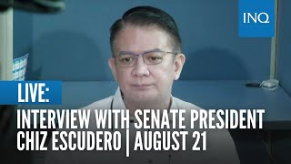 LIVE Interview with Senate President Chiz Escudero  August 21 [upl. by Penney217]