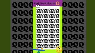 Challenge yourself 🧐💪spot the odd letter 🔍🤯 brainteaser testyourfocus brainteasing puzzle funny [upl. by Izawa128]