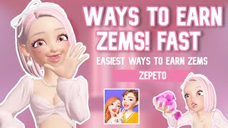 Ways to earn Zems 💎 FAST and EASY  Zepeto  Tutorial [upl. by Hazard351]