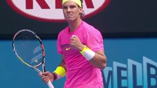 Shot of the day Rafael Nadal QF  Australian Open 2015 [upl. by Cleland]