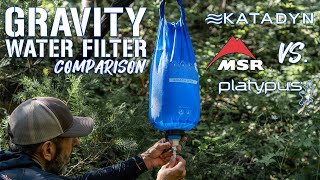 Gravity Water Filter Comparison MSR vs Katadyn vs Platypus [upl. by Tteltrab]