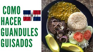 Receta dominicana Guandules guisados por Chef Marlene Bencosme [upl. by Nire]