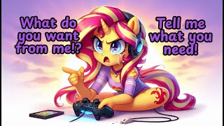 Gamer Girl Sunset Shimmer quotTell Me What You Needquot AI Generated Fan Song Equestria Girls [upl. by Linis]