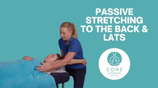 Passive stretching to the back  in massage stretching [upl. by Reste]