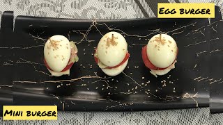 Mini Egg Burger  Easy Mini Egg Burgers for Breakfast or Snack  5Minute Recipe  Tiny But Tasty🥚 [upl. by Coh]