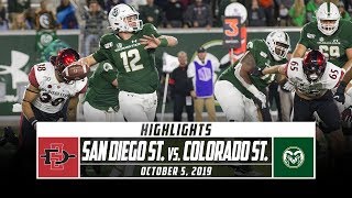 San Diego State vs Colorado State Football Highlights 2019  Stadium [upl. by Gauthier13]