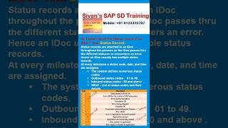 IDOC Status Record EDIDS  Interview Questions  Sivans SAP SD Training [upl. by Lainad]