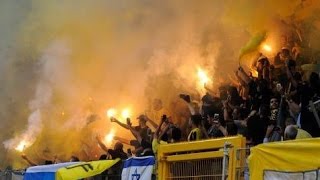 Match interrupted  Beitar Pyroshow at Charleroi Charleroi vs Beitar  160715 [upl. by Eceerahs]