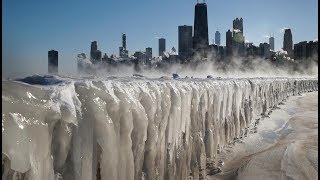 Vórtice PolarOla de frío congela Chicago increíbles imágenes EEUU 2019 [upl. by Jardena]