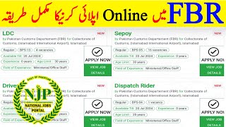 How To Apply In FBR Jobs • FBR Jobs 2024 Apply Online • Breaking News Online Apply njpgovpk • [upl. by Alor682]