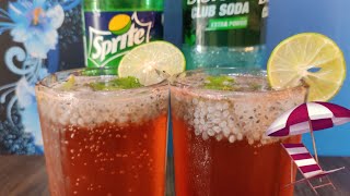 Summer drink Recipes🌞🏖️Sugandhi soda recipe in teluguHow to make sugandhi sprite soda recipe [upl. by Isyed772]