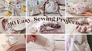 10 Easy Sewing projects Scrap Fabric Ideas Craft Compilation Video [upl. by Antons]