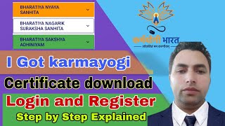 i got karmayogi certificate download  igotkarmayogi  threecriminallaws igotkarmayogi login kais [upl. by Mavra854]