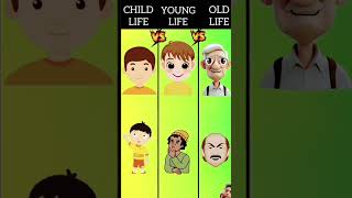 Child life vs young life vs old life viralvideo youtubeshorts officalvideo millionsubscribers [upl. by Bullion]