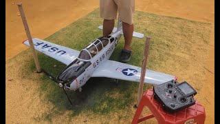 Phoenix Model Mentor T34 with DLE 30cc  Maiden flight [upl. by Ardaed]