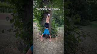 Workout anywhere  end of outdoor muscle up and handstand workout which I’ll post later 📈 [upl. by Libyc]