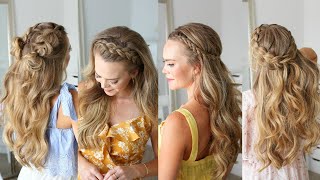 5 Half Up Dutch Braid Hairstyles  Missy Sue [upl. by Parette812]