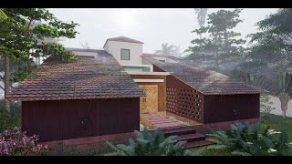 Laterite FarmHouse  Modern Wada inspired House  Natural stone house [upl. by Prosperus]