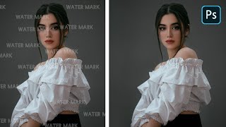 How to remove watermark from photo in Photoshop [upl. by Megan]