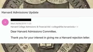 Harvard rejection letter [upl. by Maryly322]