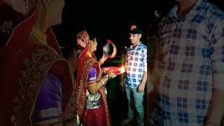 Piya Ke Utare Li Aratiya Ho 🙏🌙✨🪔 karwachauth shortvideo youtubeshorts anjalisantosh [upl. by Tegirb]