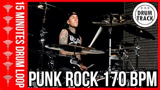 Drum Beat 170 bpm  Groove Drum Track 170 BPM Punk Rock  Batería 170 BPM Punk Rock [upl. by Ennayllek]