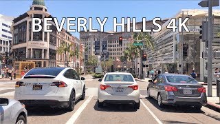 Driving Downtown  Beverly Hills 4K  USA [upl. by Ardnuaet]