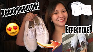 HOW TO REMOVE YELLOW STAINS ON WHITE SHOES 👟 [upl. by Latoye149]