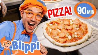 Yummy Pizza with Blippi  Food and Snacks for Kids  Toddler Learning Educational Videos [upl. by Hesketh]