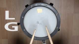 roulements de batterie double paradiddle snare rudiment [upl. by Nodnarbal]