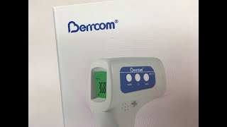 Berrcom Non Contact Contactless Infrared Digital forehead body temperature Thermometer BEJXB178 [upl. by Malilliw625]