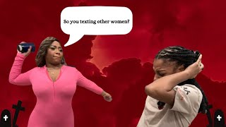 TEXTING OTHER WOMEN PRANK ON GIRLFRIEND  wont ever do this again [upl. by Kirre5]