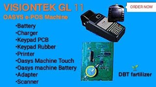 Visiontek gl11 OASYS POS machine Battery PrinterCharger Keypad Print Roller Buy Online [upl. by Yesmar]