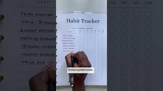 Use a Habit Tracker in your planner planwithme lifeorganization [upl. by Aliet]