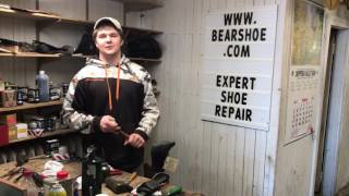 Resoling a Carolina Boot at Bear Shoe Works Superior WI [upl. by Sarchet]