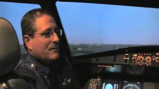 JetBlue demonstrates RNP approach using flight simulator [upl. by Atrebor]