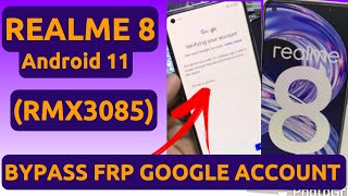 Realme 8 RMX3085 FRP Google Account Bypass Android 11 codes not working [upl. by Enilarac559]