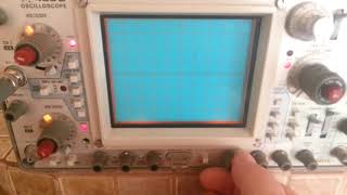 Tektronix 465B Oscilloscope has Short Horizontal Trace Irregularities Part 1 [upl. by Nimzaj335]