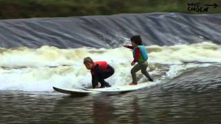 Kids Surfing at Wavegarden Wave Lagoon [upl. by Phyl]