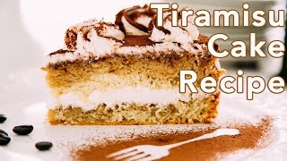 How To Make Easy Tiramisu Cake Recipe  Natashas Kitchen [upl. by Aneehsram]