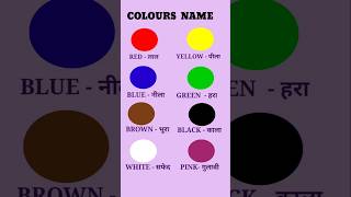 Colors Name  Colors English  8 रंगो के नाम हिंदी और अंग्रेजी में Learn Kids colors colorsname [upl. by Etteniuqna582]