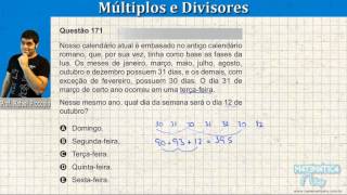 ENEM PPL 2010 Matemática 36  Resto de uma Divisão e Dia da Semana de uma Data [upl. by Hafital194]