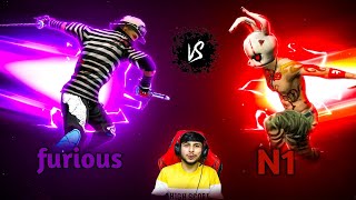 Furious FF Vs N1  Cleanest Fight Ever 1vs1 series [upl. by Anhcar]