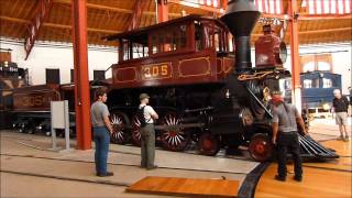 460 Camelback Locomotive 305 Returns to the BampO Railroad Museums Roundhouse6092011 [upl. by Arron812]