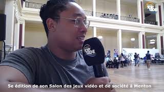 Johann Gobindram présente la 5e édition du Salon des jeux vidéo et de société à Menton [upl. by Ilram923]