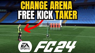 How to Change Practice Arena Free Kick Taker in FC 24  100 WORKING EA Sports FC 24 fc24 [upl. by Kiker]