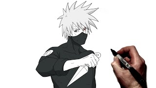 How To Draw Kakashi Kunai  Step By Step  Naruto [upl. by Willet]