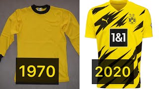 Borussia Dortmund Kit evolution from 1970s [upl. by Raimund]